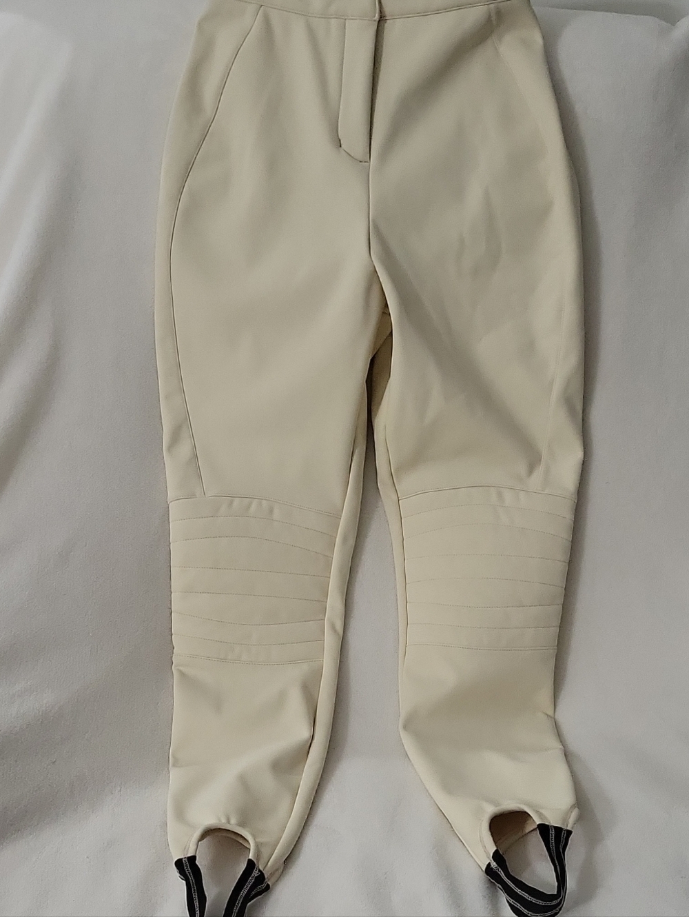ASOS 4505 Ski & Snow Ivory Women's Snow Pants US 4 Lined Stirrups Cream Color